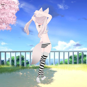 Karin - Kneesocks & Shimapan Pantsu | カリン - ニーソックスとストライプのパンティー 缩略图 8
