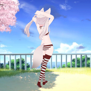 Karin - Kneesocks & Shimapan Pantsu | カリン - ニーソックスとストライプのパンティー 缩略图 22