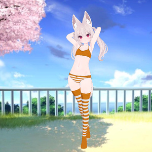 Karin - Kneesocks & Shimapan Pantsu | カリン - ニーソックスとストライプのパンティー 缩略图 25