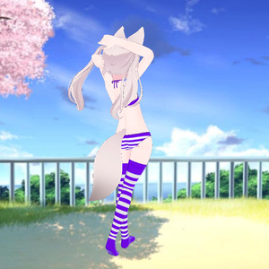 Karin - Kneesocks & Shimapan Pantsu | カリン - ニーソックスとストライプのパンティー 缩略图 20