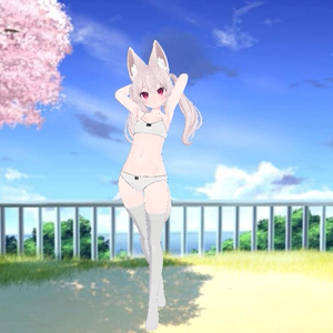 Karin - Kneesocks & Shimapan Pantsu | カリン - ニーソックスとストライプのパンティー 缩略图 9