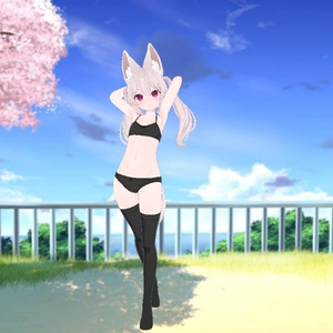 Karin - Kneesocks & Shimapan Pantsu | カリン - ニーソックスとストライプのパンティー 缩略图 5