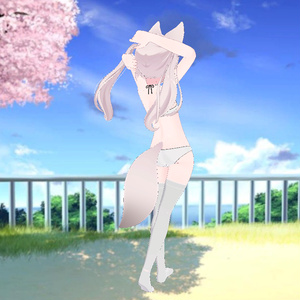Karin - Kneesocks & Shimapan Pantsu | カリン - ニーソックスとストライプのパンティー 缩略图 10