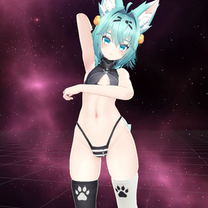 Rindo - Kneesocks Dual Color & Shimapan Pantsu | 竜胆 - ニーソックスデュアルカラー＆シマパンパンツ 缩略图 8