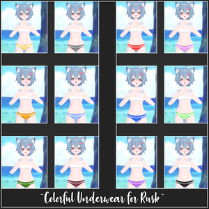 Rusk - Cute Multi Colored Underwear + Cute Prints | ラスク - かわいい下着-マルチカラー-かわいいプリント