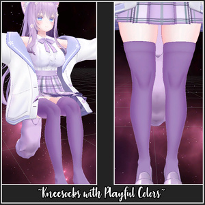 Colorful Kneesocks + Stripes for Moe | 萌え - ニーソックスとストライプのニーソックス 缩略图 4