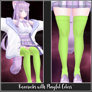 Colorful Kneesocks + Stripes for Moe | 萌え - ニーソックスとストライプのニーソックス 缩略图 10