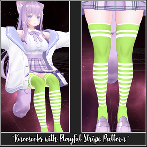 Colorful Kneesocks + Stripes for Moe | 萌え - ニーソックスとストライプのニーソックス 缩略图 11