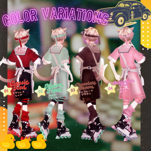 【複数アバター対応】PukaPukaDINER【VRChat想定3D衣装】 缩略图 6