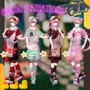 【複数アバター対応】PukaPukaDINER【VRChat想定3D衣装】 缩略图 5