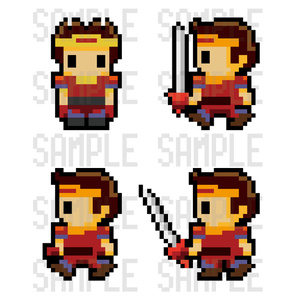ドット絵素材・剣士