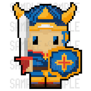 ドット絵・鎧の勇者1（改）