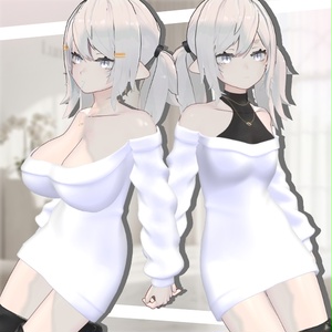 【７アバター対応】オフショルニット＆ロングブーツ 缩略图 15