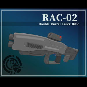 3Dモデル RAC-02 ダブルバレルレーザーライフル