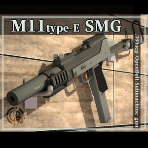 3Dモデル　M11 type-E サブマシンガン