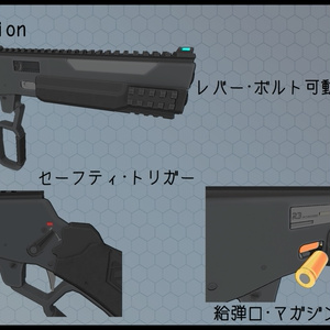 3Dモデル R3M506 レバーアクションピストル 缩略图 3