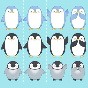 立ち絵素材　ぺんぎん（無料版/有料版）