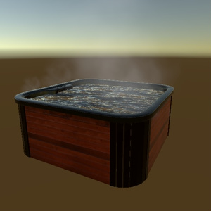 【Hot Tub with Steam Particles for VRChat】