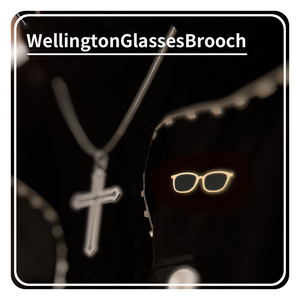 シンプルなメガネのブローチ ~ WellingtonGlassesBrooch ~