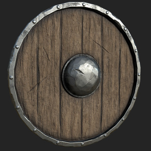 VRChat] Round wood shield