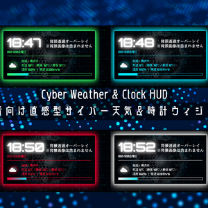 Cyber Weather & Clock HUD
