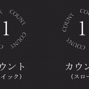 くるくる回るカウント素材