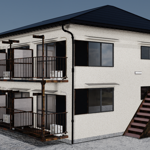 日本のよくあるアパート　ーApartments commonly found in Japanー
