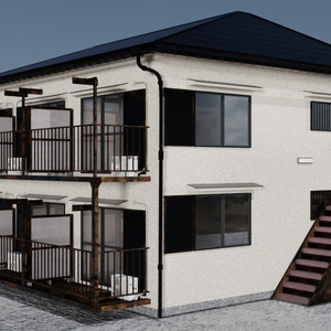日本のよくあるアパート　ーApartments commonly found in Japanー
