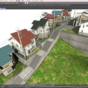 背景 漫画 アニメ背景用3dモデル ビル マンション Enoのイラスト Pixiv