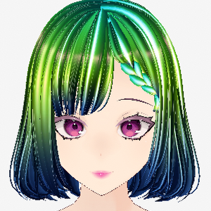 Hair neon green