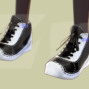 VRoid Shoe 1 - Black & White 