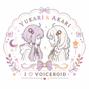 Yuzuki Yukari & Kizuna Akari Round Sticker