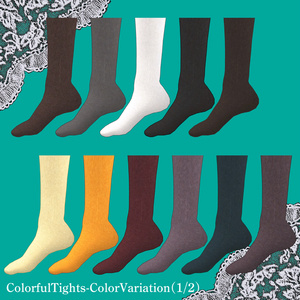 【11アバター対応】ColorfulTights＆GatheredPumps【ワールド固定ギミック付き】 缩略图 8