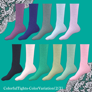 【11アバター対応】ColorfulTights＆GatheredPumps【ワールド固定ギミック付き】 缩略图 9