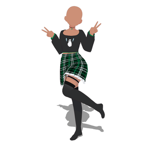 Green Punk Clothing Set Textures for VRoid Avatars
