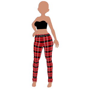 FREE Red Plaid Pants Texture for VRoid Avatars