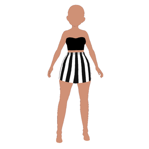 FREE Striped Pencil Skirt Texture for VRoid Avatars