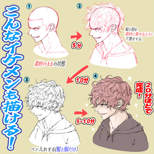 【商用利用OK】ワイルド系お兄さんの顔アングル素材「全１３７構図」