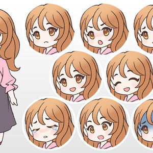 キャラ素材・女性1