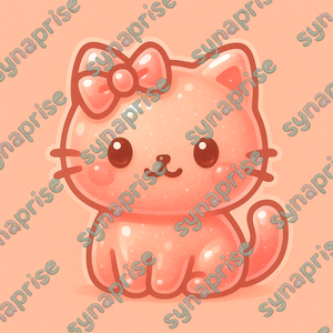 ▼【感謝祭価格】単品2Dデザインどうぶつアイコン&壁紙<ピンクネコ>