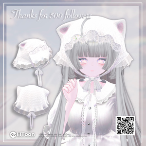 【無料】500 Followers Gift「LaceNekoHat」