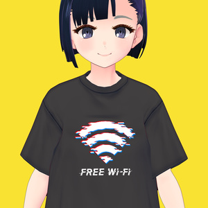 FREE Wi-Fi Tシャツ【VRoid】【テクスチャ】