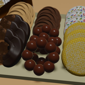 ドーナツ屋のドーナツ集　BlenderとFBX 