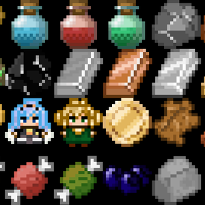 フリーのドット絵素材【16×16ピクセル】2024_08_04