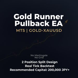 【MT5 EA】GRP Gold Runner Pullback EA｜GOLD/XAUUSD専用 自動売買EA