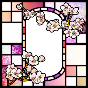 桜のステンドグラス