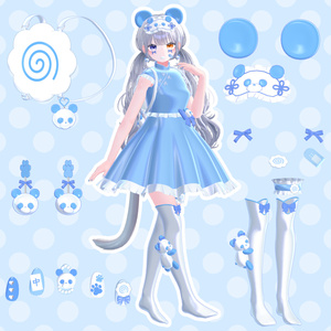 🐼パステルパンダ🐼アクセサリー付き衣装【Ramune対応済】#arupaka_VRC 缩略图 2