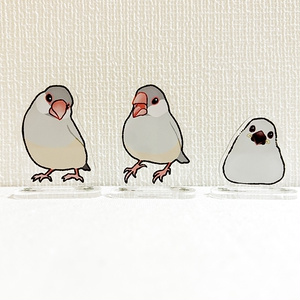 シルバー文鳥さん アクリルスタンド