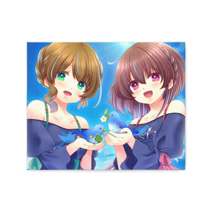 16×23㎝「朝の空6」サムホール・油彩・原画 フレーム無し - かいがの