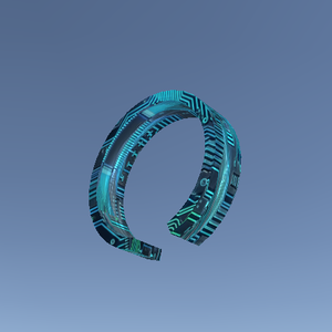 【VRChat想定】Cyber Bangle / 光るサイバーバングル【Modular Avatar対応】